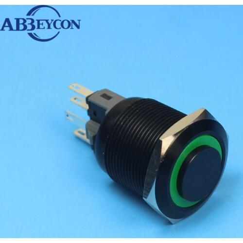 2511Z latching 25mm lighted vandal proof Push Button Switch 12v ring LED illuminated switch IP67 Metal Push Button Switch
