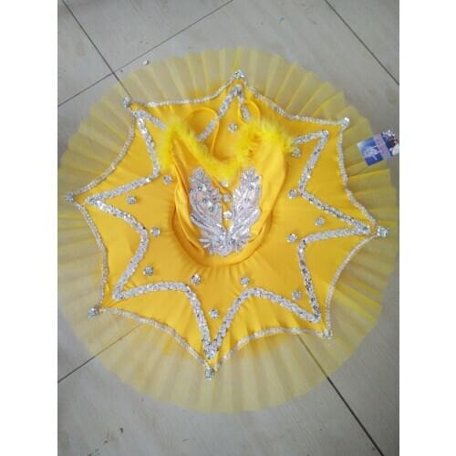 White/yello/Pink Diamond Ballet Dress Children Swan Lake Ballet Costume Girls Tutu Ballet Leotard Dancewear Ballet Costumes Kids