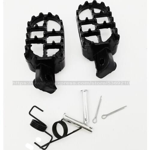 Black Wide Foot Pegs Footrests For Yamaha PW50 PW80 TW200 Honda XR/CRF Pit Dirt Bike