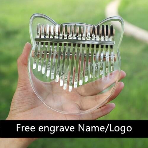 Kalimba 17 Key Acrylic Calimba Child Early Education Musical Instrument Mini Cute Finger Thumb Piano with Full Kit