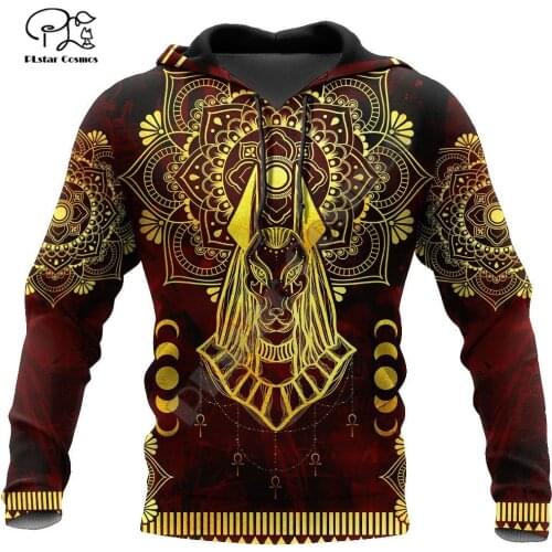 PLstar Cosmos NewFashion God Horus Egyptian Pharaoh Anubis Ancient Egypt Tattoo 3DPrint Men/Women Harajuku Jacket Zip Hoodies 25