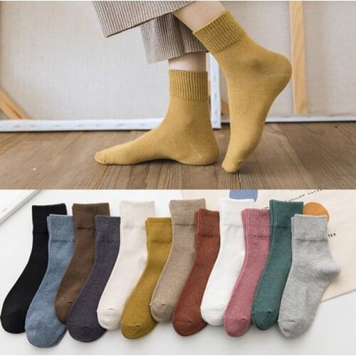 Cute Women Candy Color Socks Ladies Girls Cotton Spring Soft High Hosiery Sox