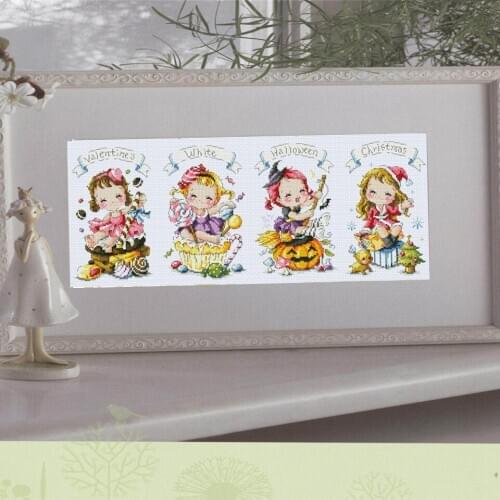 Cross Stitch Set Chinese Cross-stitch Kit Embroidery Needlework Craft Packages Cotton Fabric Floss New Designs Embroidery G69
