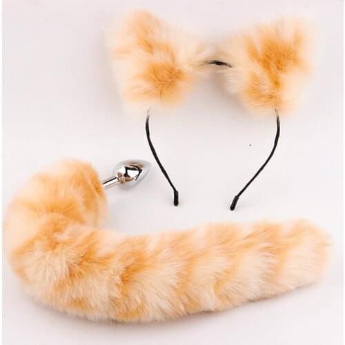 Smooth Touch Butt Plug Soft Fox Tail Anal Sex Toys Cosplay Adult Products Sextoy Sexy Fox Tail Butt Plug Anal Sex Toys For Women