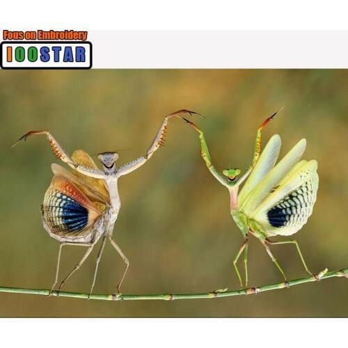 Full Round Diamond painting animal DIY 3D Diamond mosaic Mantis Full Square Diamond embroidery Cross stitch Dancer