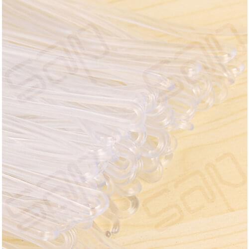 SAP luggage tag transparent plastic worm loops 100PCS 19cm lanyard rubber loop