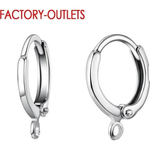 New Arrival 925 Sterling Silver Earring Findings For DIY Jewelry 50PCS/lot Earring Hook Jewelry Accessories For Women