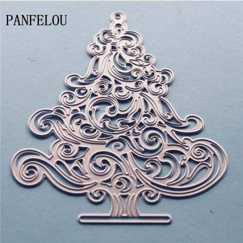 PANFELOU Metal craft Romantic decorated trees paper die cutting dies for Scrapbooking/DIY Easter wedding Halloween cards