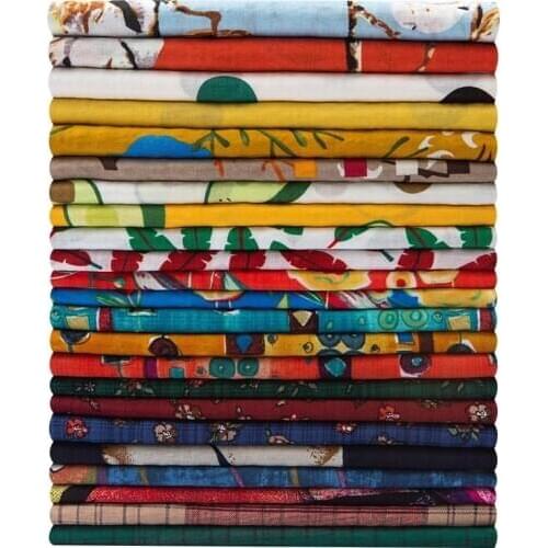 50x145cm Japanese Ethnic Style Cotton Thin Fabric Floral Print Fabric DIY Sewing Clothes Patchwork Cotton Linen Fabric