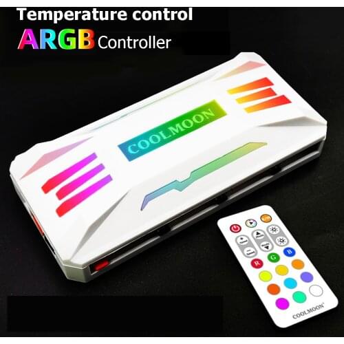 RGB Controller 4Pin PWM 5V 3Pin ARGB Cooling Fan Smart Remote Control Household Computer Accessories for COOLMOON