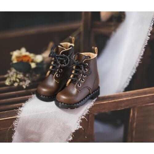 BJD doll shoes suitable size 1/6 YOSD size vintage lace-ups Martines boots and flat boot doll accessories