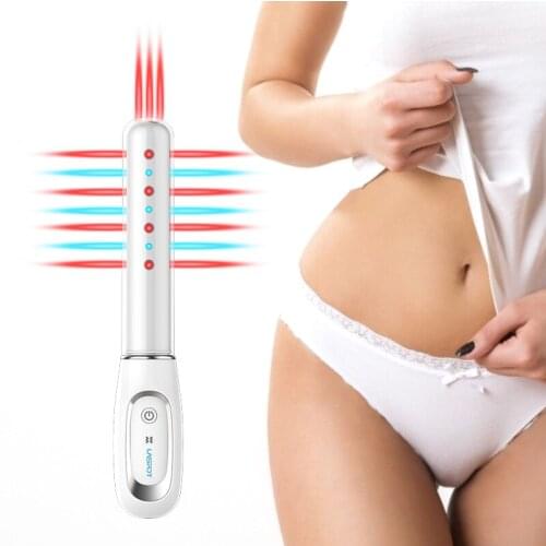Chargeable Vaginal Rejuvenation Wand Vigina Tightening Machine Red &Blue Cold Laser Physical Therapy Equipments