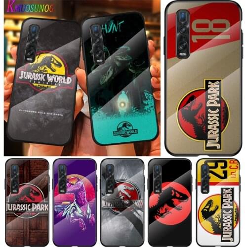 Jurassic Park Dinosaurs For OPPO A9 2020 A52 Find X2 Lite Realme 7 7i C3 XT 6 5 Pro Tempered Glass Cover Phone Case