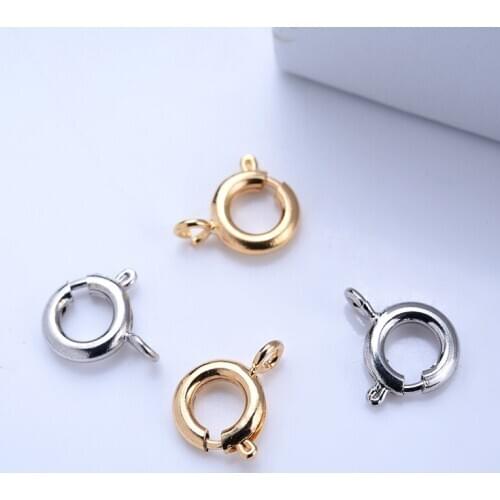 RWJ014 Optional Color 100 PCS 6mm DIY Accessory Clasp Silver /Gold Electroplated Fashion Clasp DIY Accessory For Jewelry Making