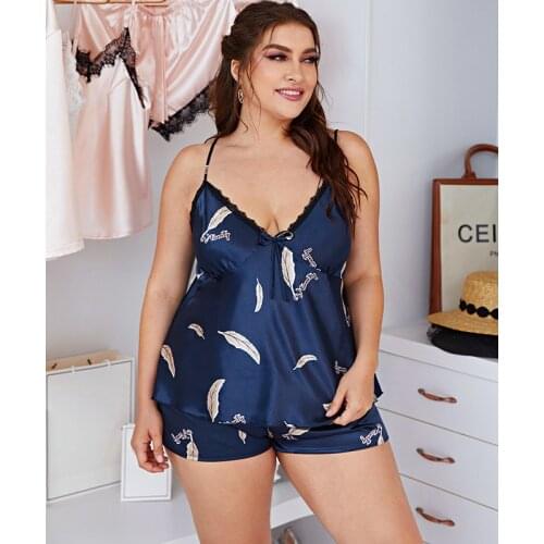 Womens Sleepwear Short Set Pajamas For Women Pajama Short Sleeve Shorts Summer Pijama Casual Female Pijama Home Wear Plus size
