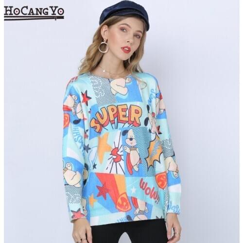 Women Pullovers and Sweaters Oversized Fashion Warm Print Sweater Women Winter Clothes Knitwear Jumpers Sweaters Tops Sueter