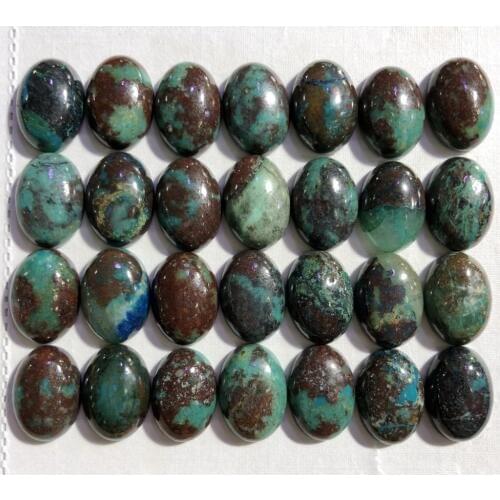 100% Natural Chrysocolla Gem stone Cabochon 12x16mm Oval CAB Ring Face Pendant,10piece/pack