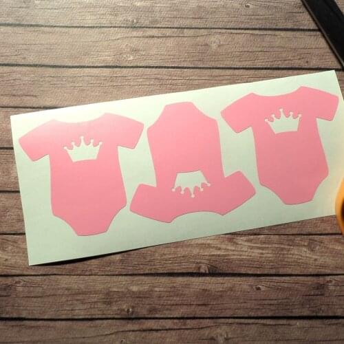 15 Piece/Set Onesie Stickers With Crowns Baby Shower Envelope Seals Princess Baby Girl Birthday onepiece Sticker Art Decal LC327