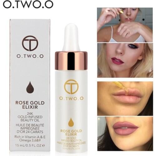 24k Rose Gold Elixir Skin Beauty Oil Base Make Up Infused Essential Oil Before Primer Foundation Moisturizing Face Care