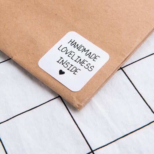 #31BGJ-40 mm Edge Length Handmade stickers, yogurt packaging, gift box labels, birthdays, logos, personalized sticke