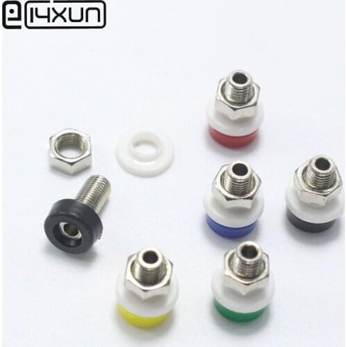 5pcs 10A 2mm Banana Plug Jack Panel Terminal 2mm Banana Socket Binding Post Red Black Yellow Blue Green