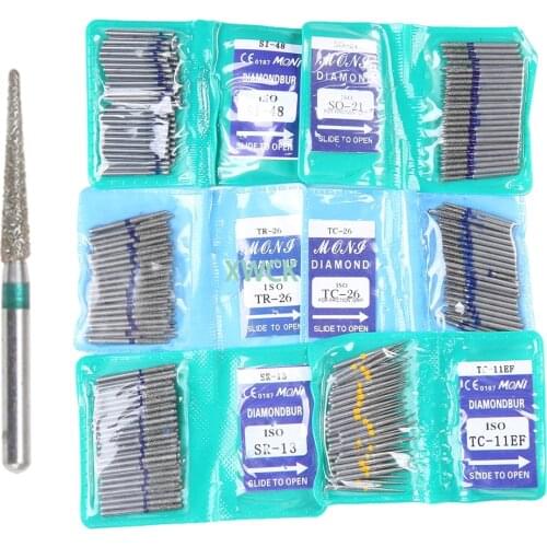 50Pcs Dental Teeth Polishing Burs Dental Diamond Polishers for Polishing Smoothing Teeth Polishers With 1.6mm Shank