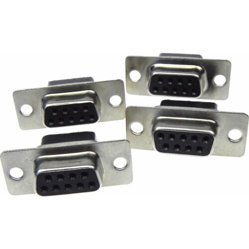 50pcs/lot DB9-9pin female terminal crimping type socket with the screws