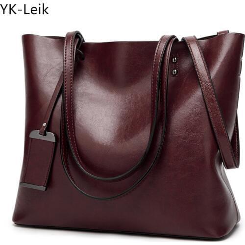 YK-Leik Brand Pat Leather Tote Bag Women Handbags Designer Large Capacity Shoulder Bags Fashion Lady Purses Crossbody Bag