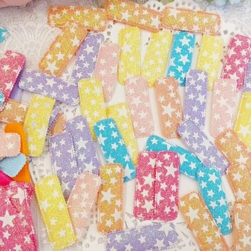 20Pieces 55MM Pentagram Glitter BB Clip Paster DIY Brooch Lovely Hair Bow Accessories Materials Clothes Home Decoration Handmade