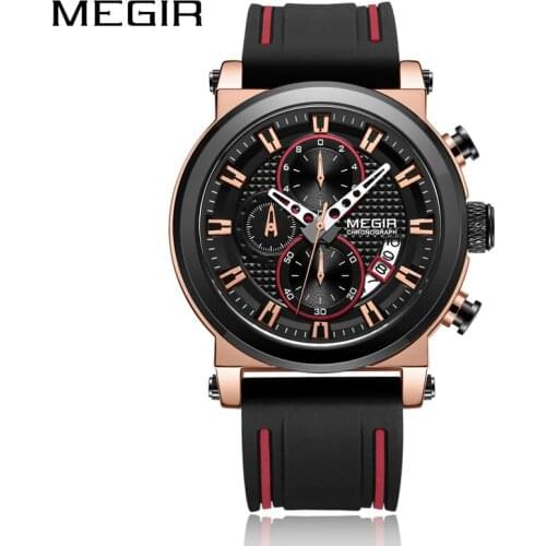 MEGIR Luxury Brand Mens Watch Chronograph Watches Men Waterproof Date Sport Military Quartz Wristwatch Male Clock Montre Homme