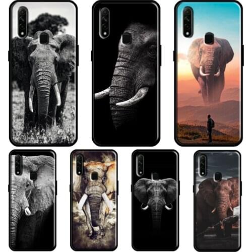 Wild Elephant Head For OPPO A52 A72 Find X3 Pro Reno 2 Z A3S A5S A15 A83 A31 A53 A9 A5 2020 F5 F7 Phone Cover