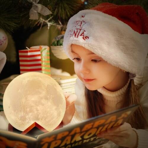 3D Printing Moon Lamp Colorful Remote Control Rechargeable Moon Light Dimmable Galaxy Lamp Suitable For Home Bedroom