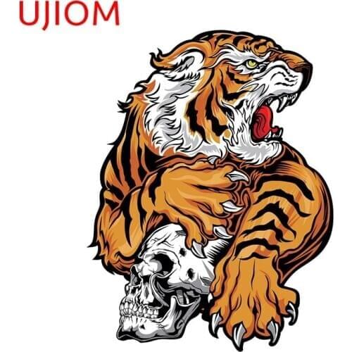 UJIOM Angry Tiger Childrens Bedroom Decor Wallpaper Waterproof Home Office Bathroom Living Room Decor Wall Stickers