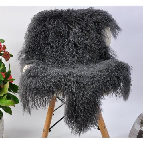 Pure wool chair cushion sofa whole tibet lamb sheepskin natural curly wool decorative sheepskin blanket winter