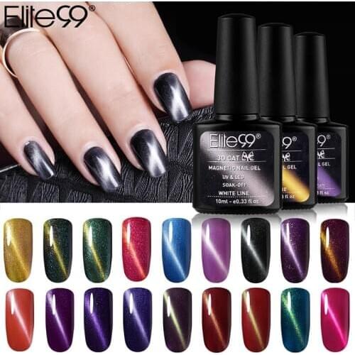 Elite99 Not Moving Cat Eye Gel Polish 10ml Long Stay 3d Cat Eye Effect Soak off UV Gel Varnish 58 Colors For Chosen Need Magnet