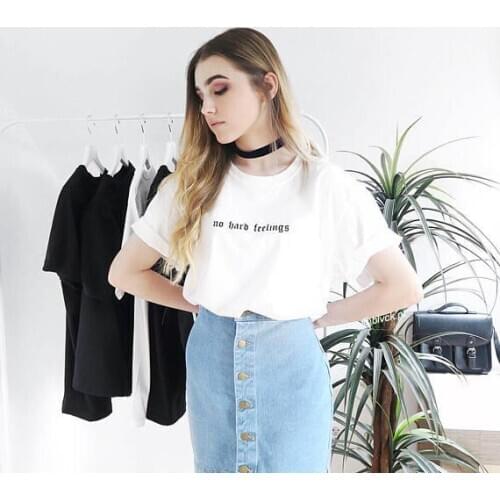 No Hard Feelings T-shirt Tumblr Inspired Pastel Pale Grunge Aesthetic Tee Pastel Baby Girl t shirt