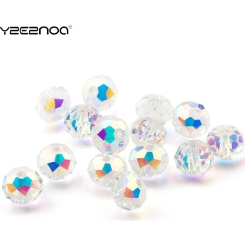 100/150Pcs/Set Crystal Beads Plated With Brilliant 4 / 6 / 8mm Crystal Beads Loose Beads Car Decoration DIY Flat Beads