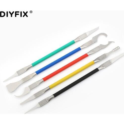DIYFIX 5 in 1 IC Chip Repair Thin Knife Blade Tool BGA CPU Pry Remover for iPhone Processors NAND Flash Mainboard Repair Tool
