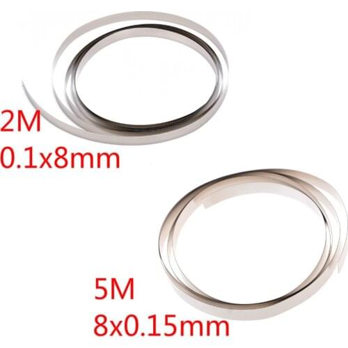 3/5M 8mmX0.15mm 0.1X8mm Nickel Strip Tape For Li 18650 26650 Battery Spot Welding Compatible For Spot Welder Machine