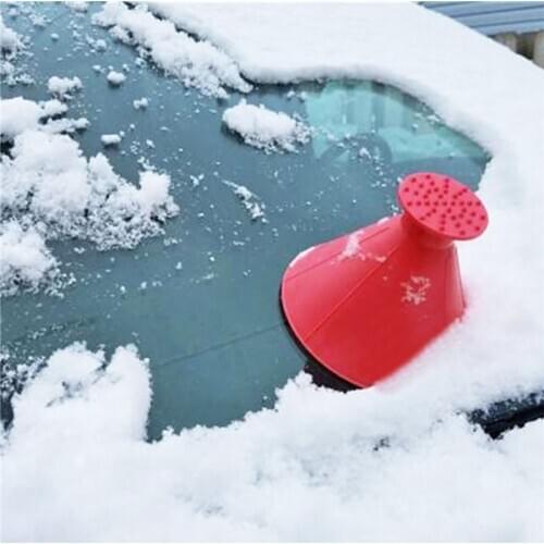 Car Window Windshield Car Ice Scraper Shaped Funnel Snow Remover Deicer Cone Deicing Tool Window Glass Cleaning Auto products