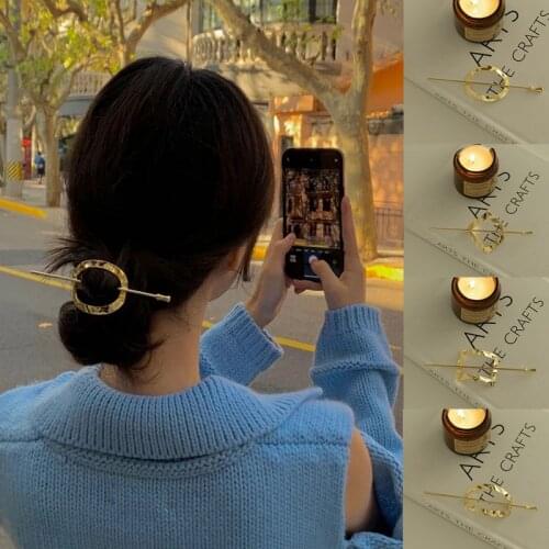 Summer Fashion Woman Geometric Metal Hair Stick Hair Claws Ladies Hair Accessories Hairclip Hairpins Headwear Barrettes Hairgrip