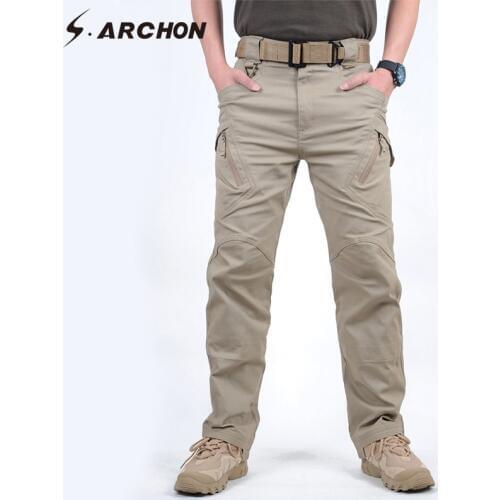 S.archon IX9 City Tactical Pants Men Cargo Pants SWAT Army Military Pants Outdoor Sports Hiking Climbing Mens Pants XXXL