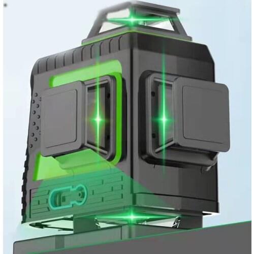 12/16 line 3/4D laser level self-leveling 360 horizontal and vertical cross super strong green laser level Indoors and Outdoors