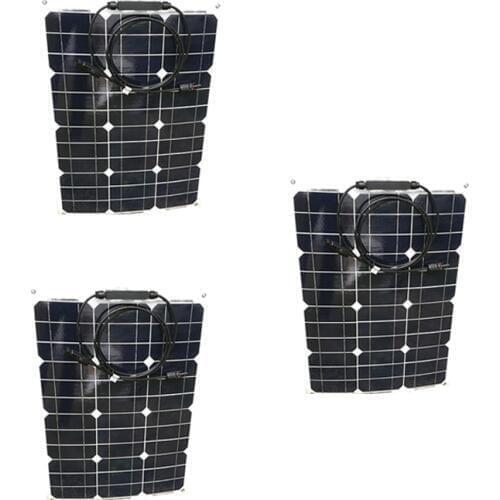 Solar Panel Flexible 35w 12vPhotovatics Panels 140w Solar Battery Charger Rv Motorhome Caravan Car Camping Boat Ship Waterproof