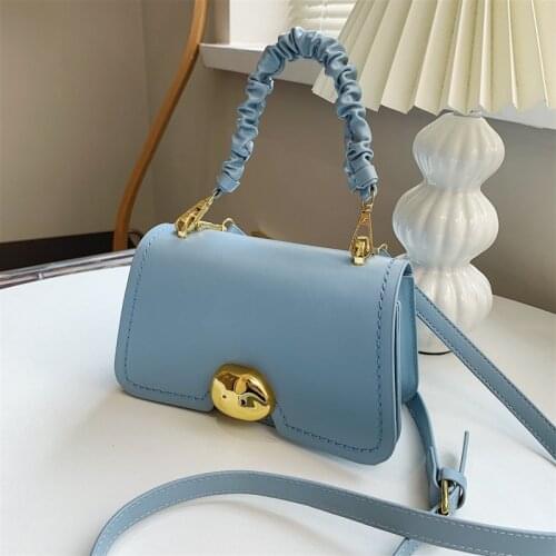 Shoulder Bag Female Personality Design2021new Fashion Ladies All-match Messenger Bag Western Style Wrinkled Handbag Simple Trend