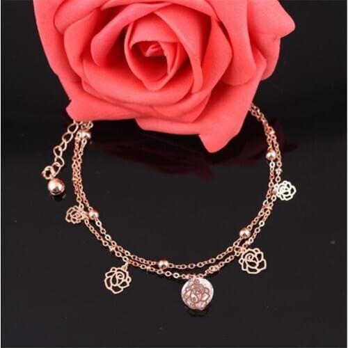 Women Charm Anklets Flower Carving Hollow Ankle Bracelet Foot Chain 1PC