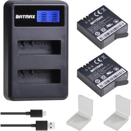 2Pcs Battery + LCD USB Dual Charger for Yi Lite Xiaomi YI 4K Batteries akku Xiaomi Yi 2 4k Action Sport Camera Accessories