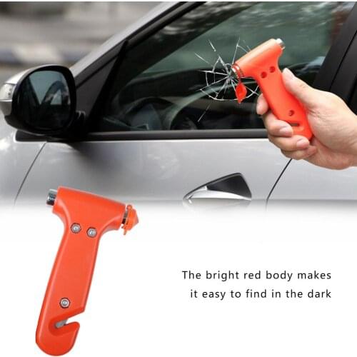 2 In 1 Car Emergency Safety Hammer Life Saving Escape Hammer Glass Window Breaker Car Rescue Red Hammers Seat Belt Cutter
