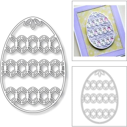 2020 New Easter Eggs Oval Embossing Cutout Debossing Metal Cutting Dies Cut For Making Greeting Card Paper Scrapbooking No Stamp