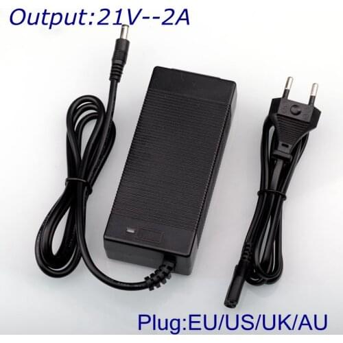 21V 18V 2A lithium battery charger 5 Series 100-240V 21V 2A battery charger for lithium battery with LED light shows charge